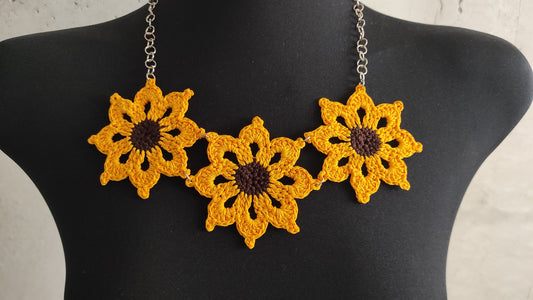 Sunflower Bib Necklace