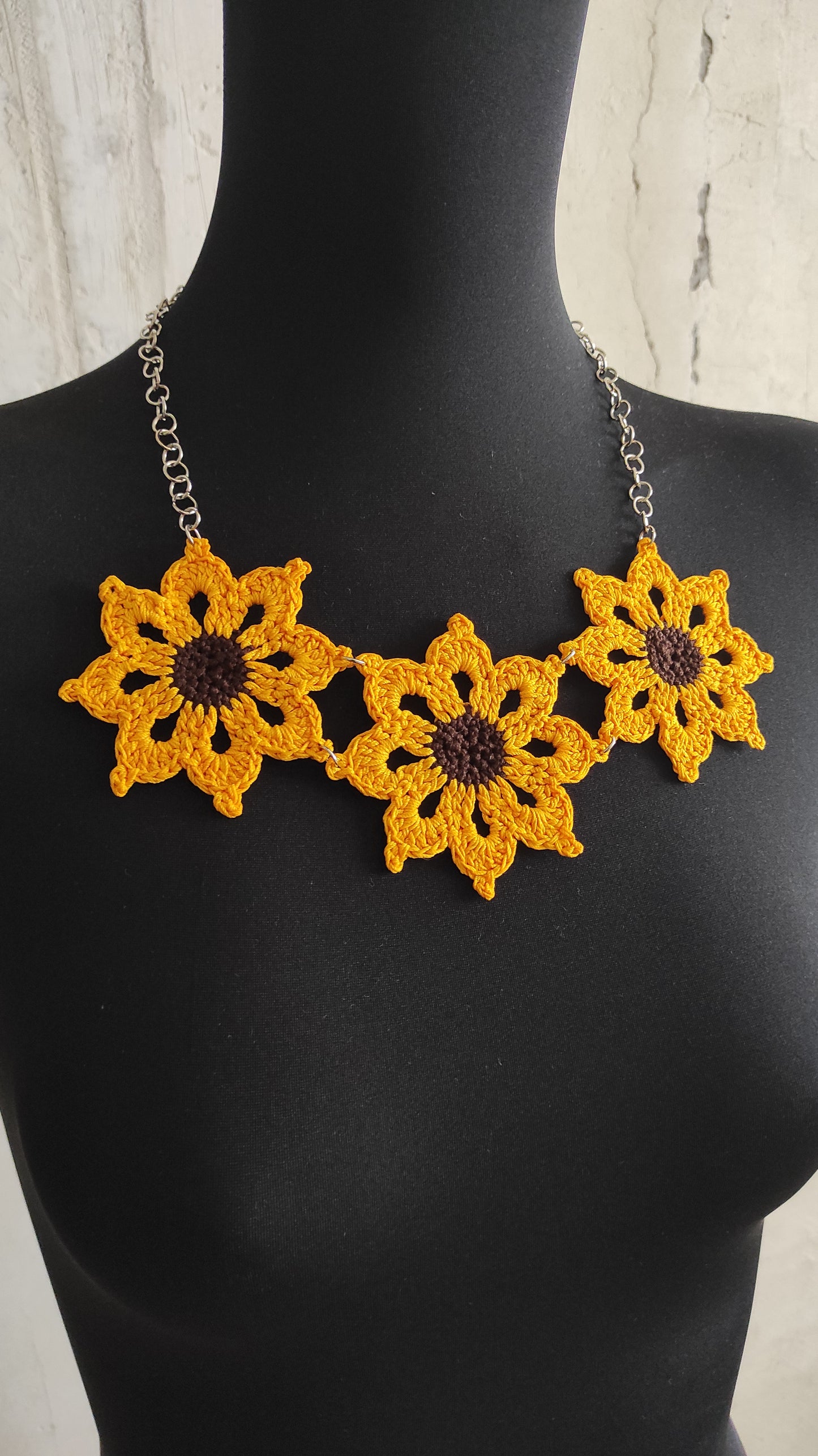 Sunflower Bib Necklace