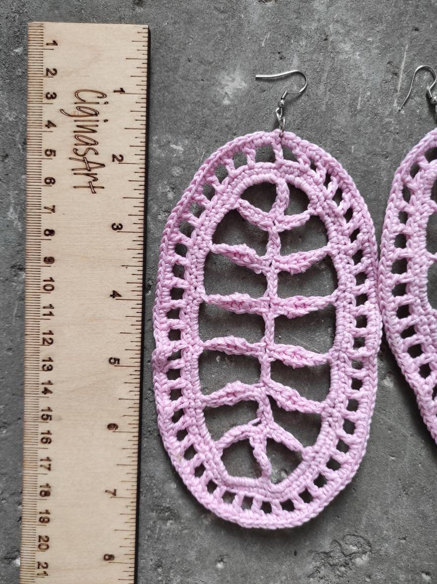 Super Extra Large Pink Earrings Leafs Earrings Oversize Boho Earrings African Earrings Unique Jewelry