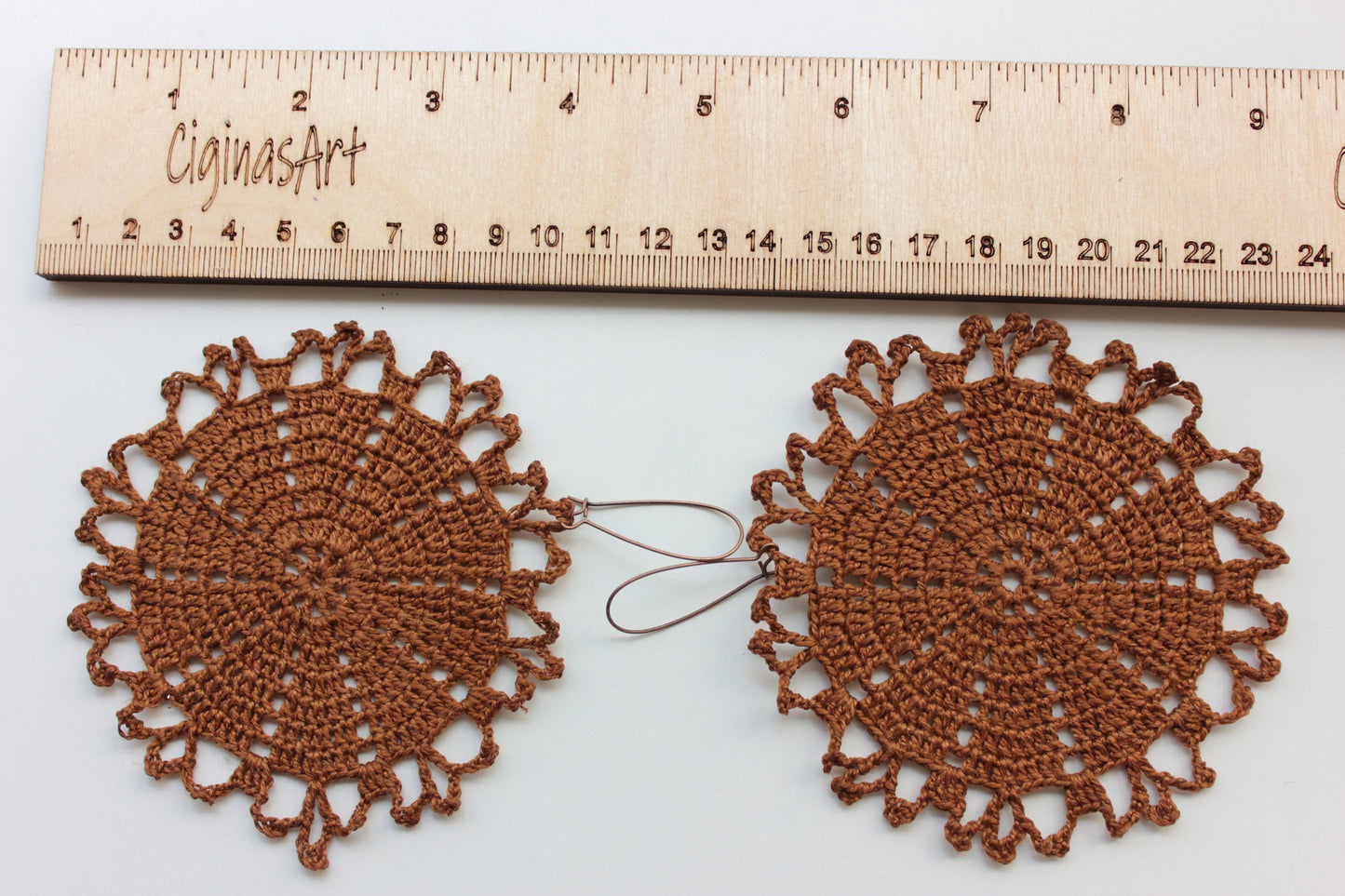 Circle Brown Extra Large Earrings Handmade Crochet Earring African  Earrings Bohemian Oversize Earrings Christmas Birthday gift for her