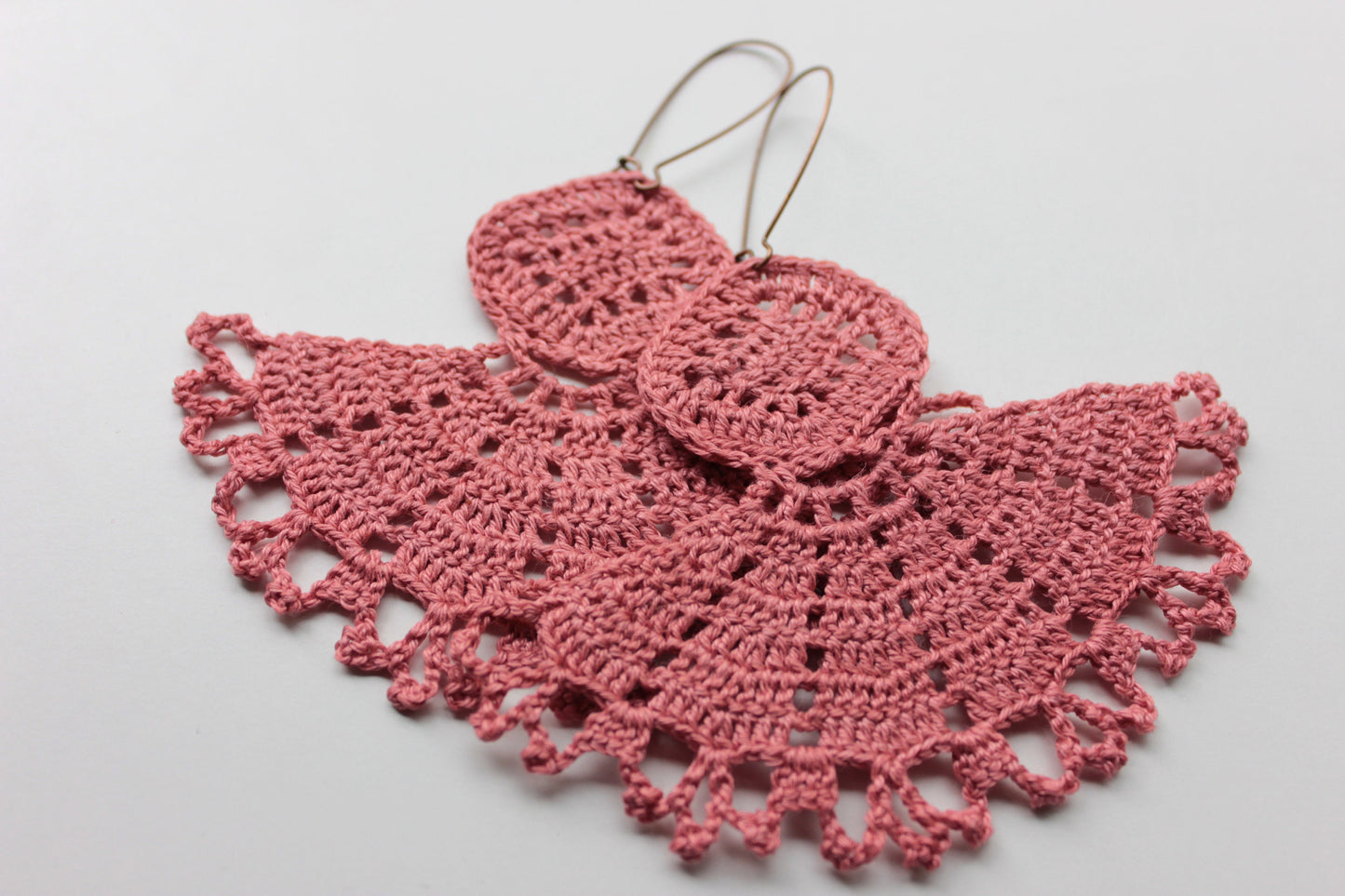 Pink Extra Large  Earrings Handmade Crochet Earring African  Earrings Bohemian Oversized Earrings