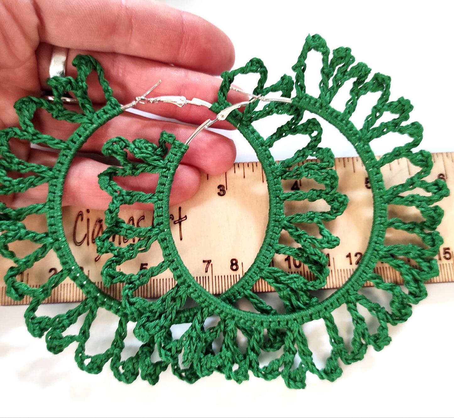 Green earrings huge Emerald statement hoop earrings African large hoop earrings Oversized earrings for woman