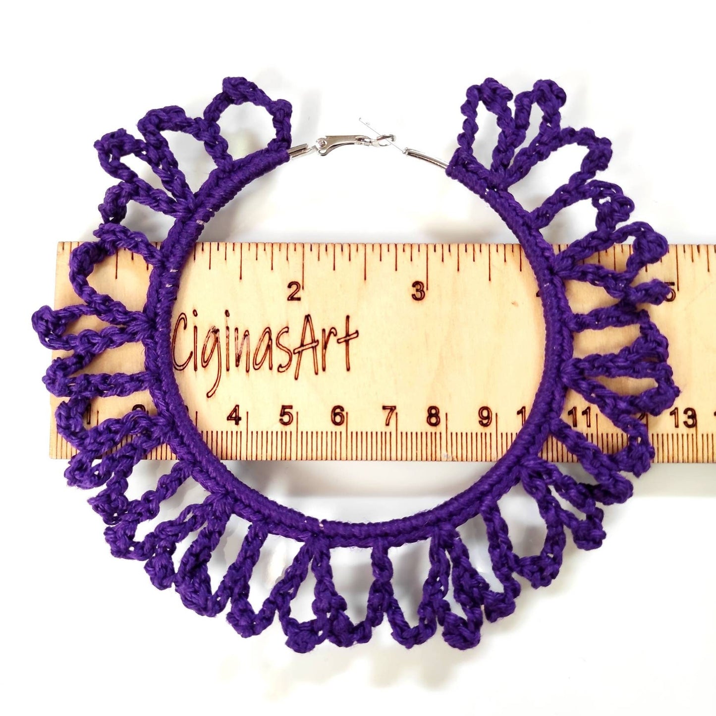 Oversized purple large earrings Extra large hoop earrings African huge earrings for woman