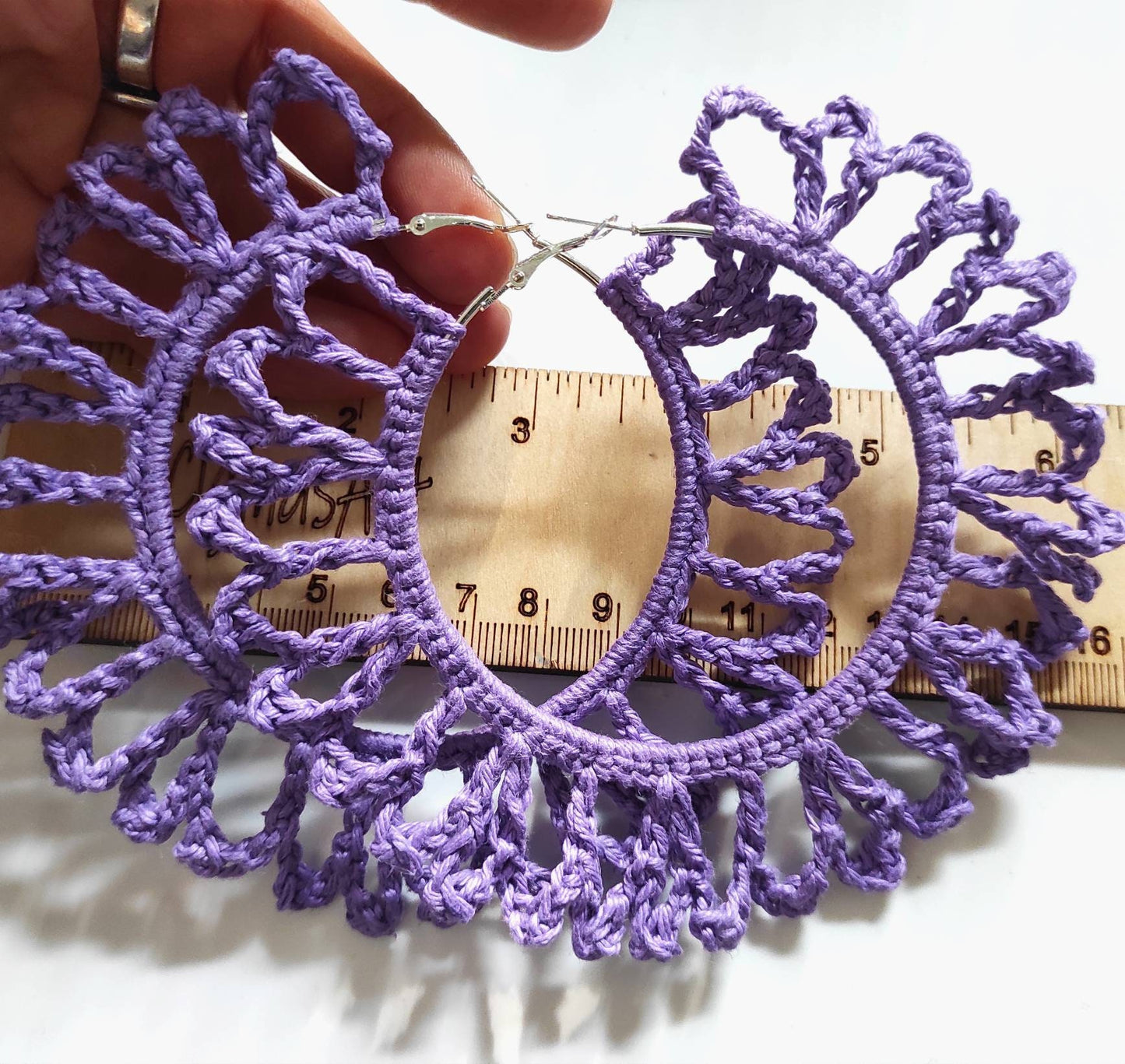 Purple huge earrings African statement oversized hoop earrings Extra large Boho hoop earrings