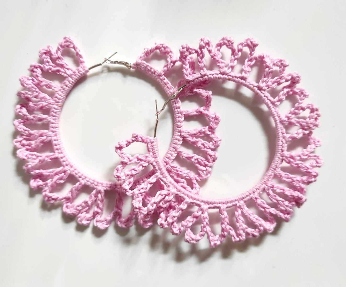 Pink huge earrings African statement oversized hoop earrings Extra large Boho hoop earrings