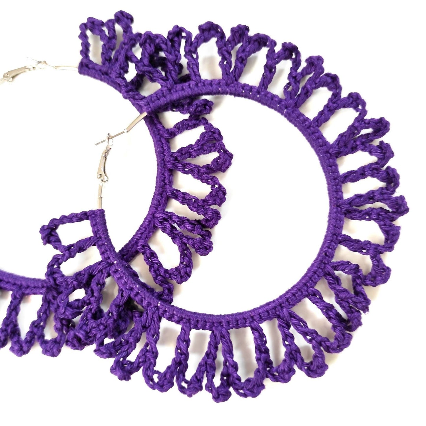 Oversized purple large earrings Extra large hoop earrings African huge earrings for woman