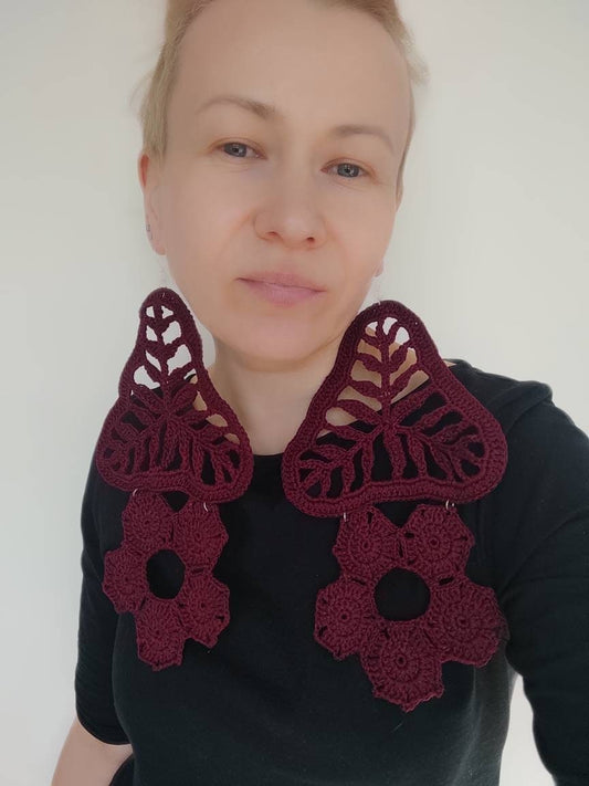 Wine red huge earrings Extra large earrings Oversized statement earrings