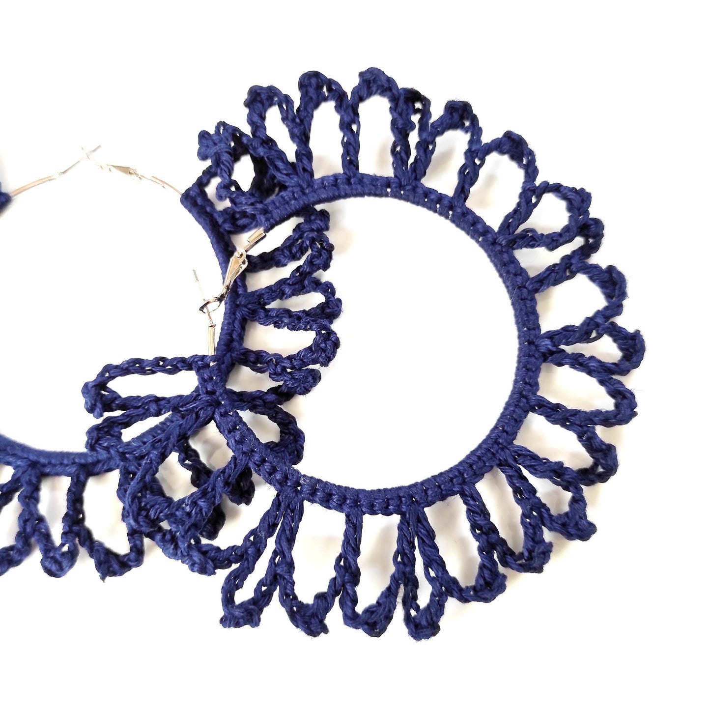 Blue hoop earrings African earrings Statement oversized hoop earrings Extra large hoop earrings