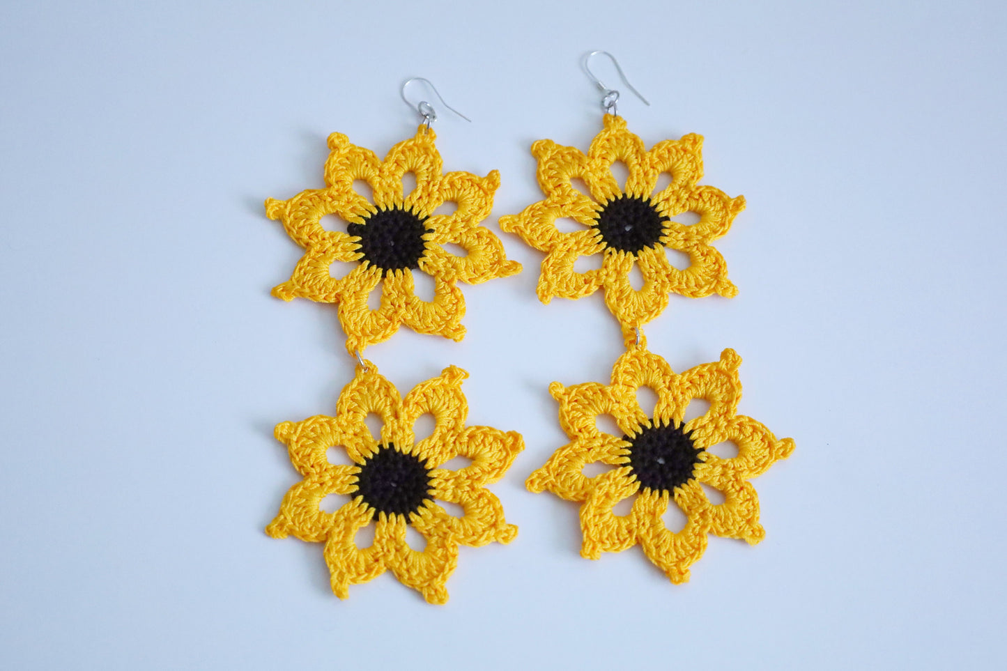 Sunflower earrings Large sunflower earrings